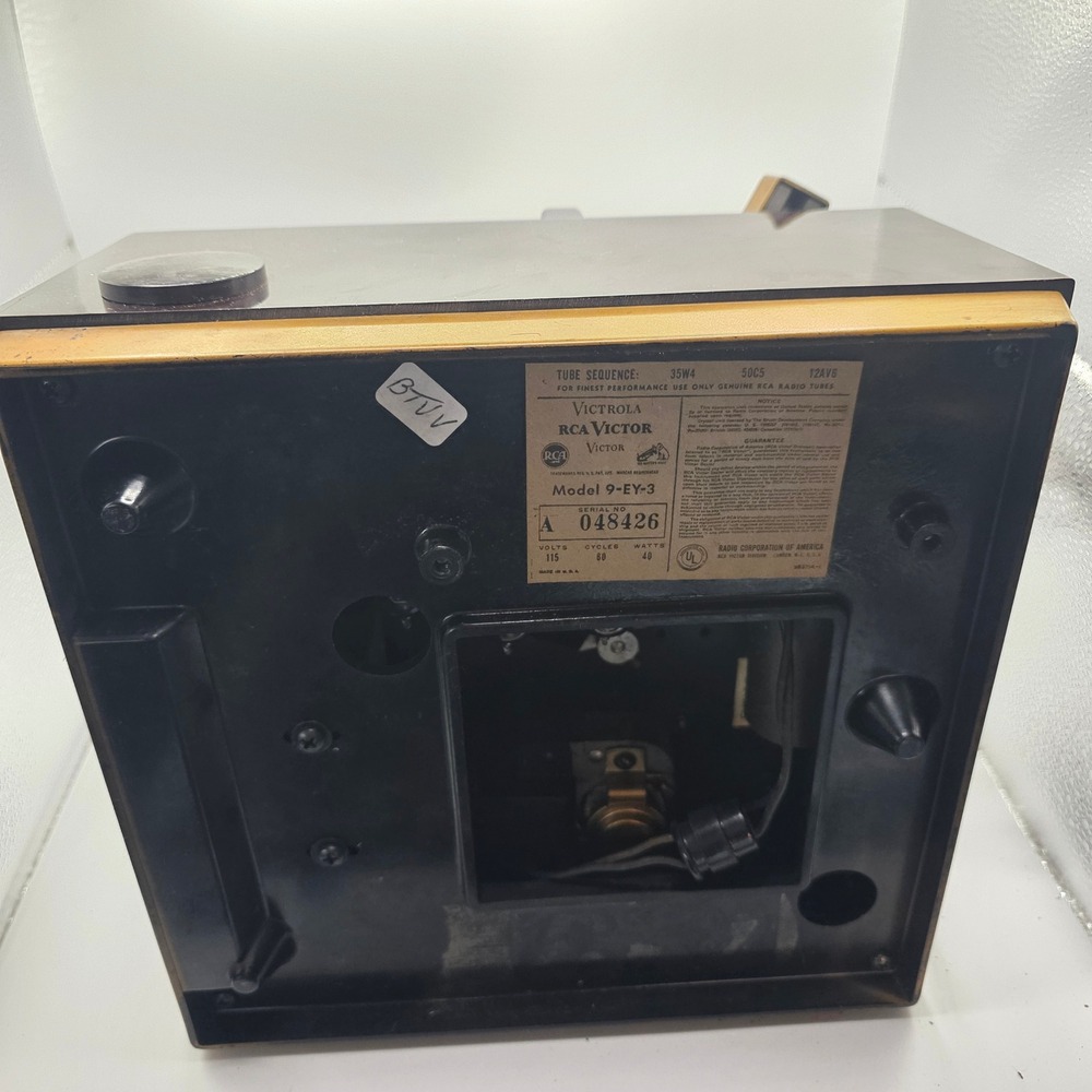 1949 RCA Victor 9-EY-3 45 RPM Record Player Bakelite Phonograph Untested - Picture 6 of 8